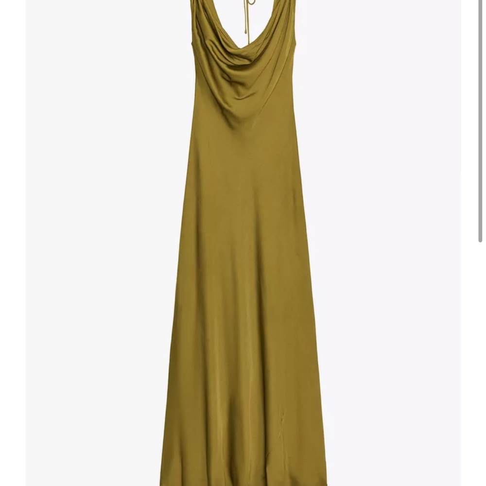 Zara Backless Mustard Dress
